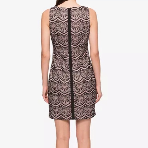 NWT Guess Lace Sheath Dress Black/Nude 14 - Picture 2 of 8